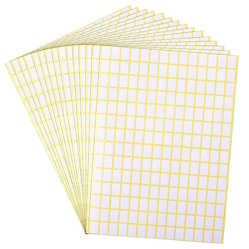 Sliverdew 2940 Pcs Matte Small White Labels Stickers Blank Labels Removable Price Tags Labels Stickers for Jars Boxes File Folders Envelopes School Office Kitchen (13 X 9 mm) - Image 1